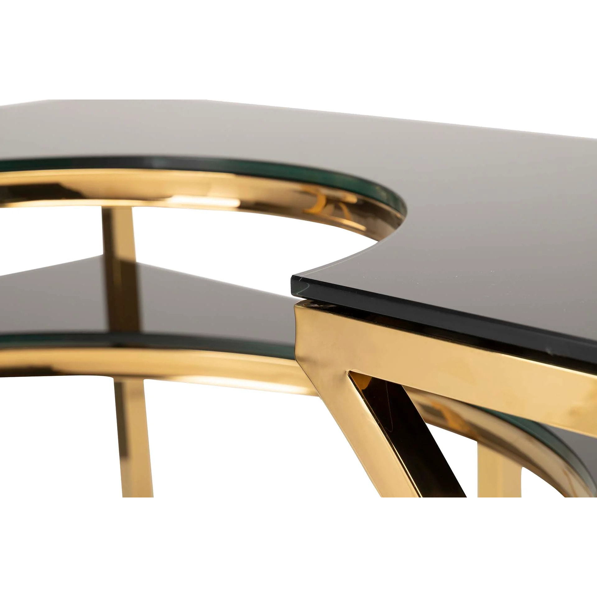 Consola Acero Inoxidable Cristal Sharjah 120x50x75 Cm