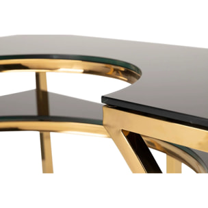 Consola Acero Inoxidable Cristal Sharjah 120x50x75 Cm