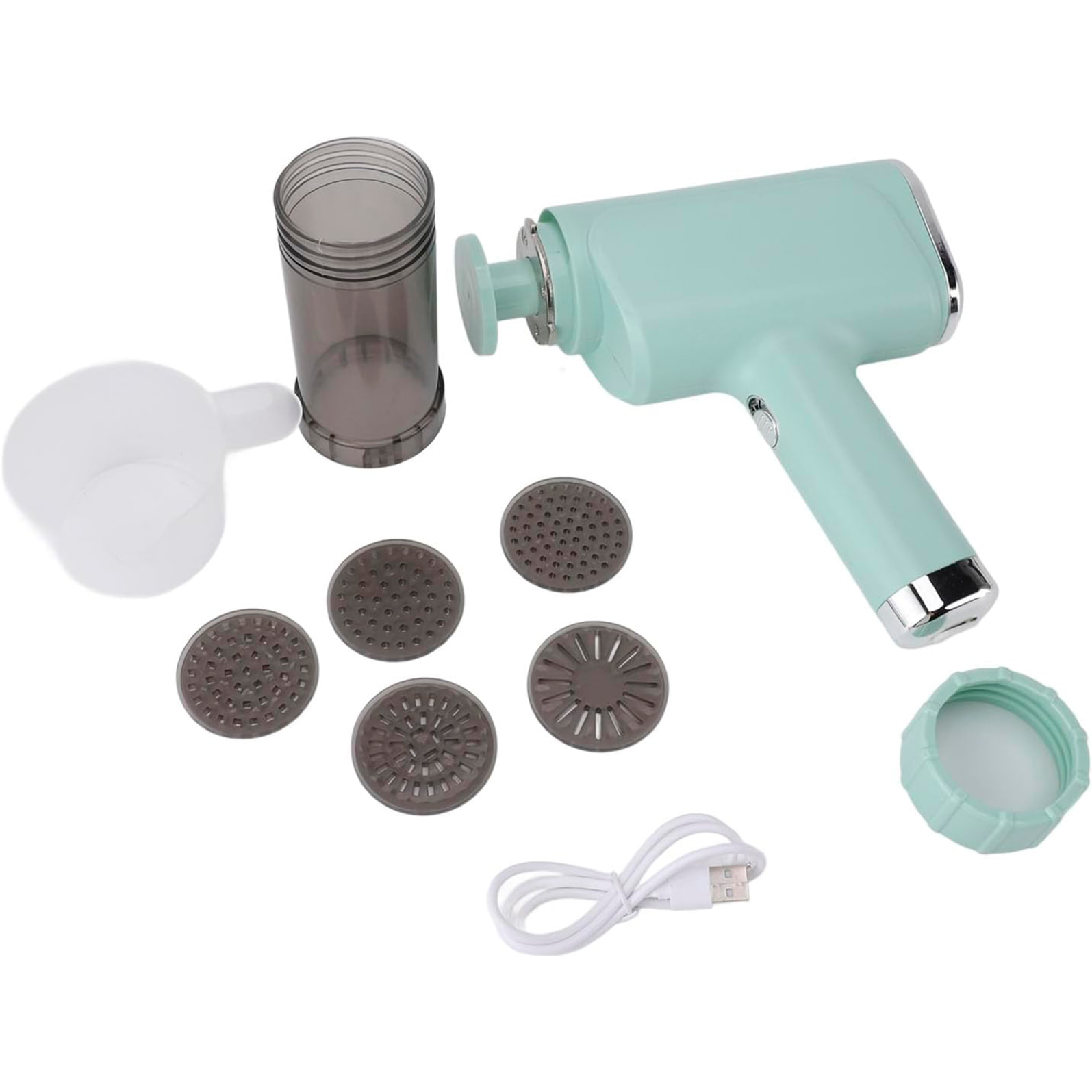 Maquina para hacer pasta con 40W, 200gr de capacidad y 5 moldes diferentes.