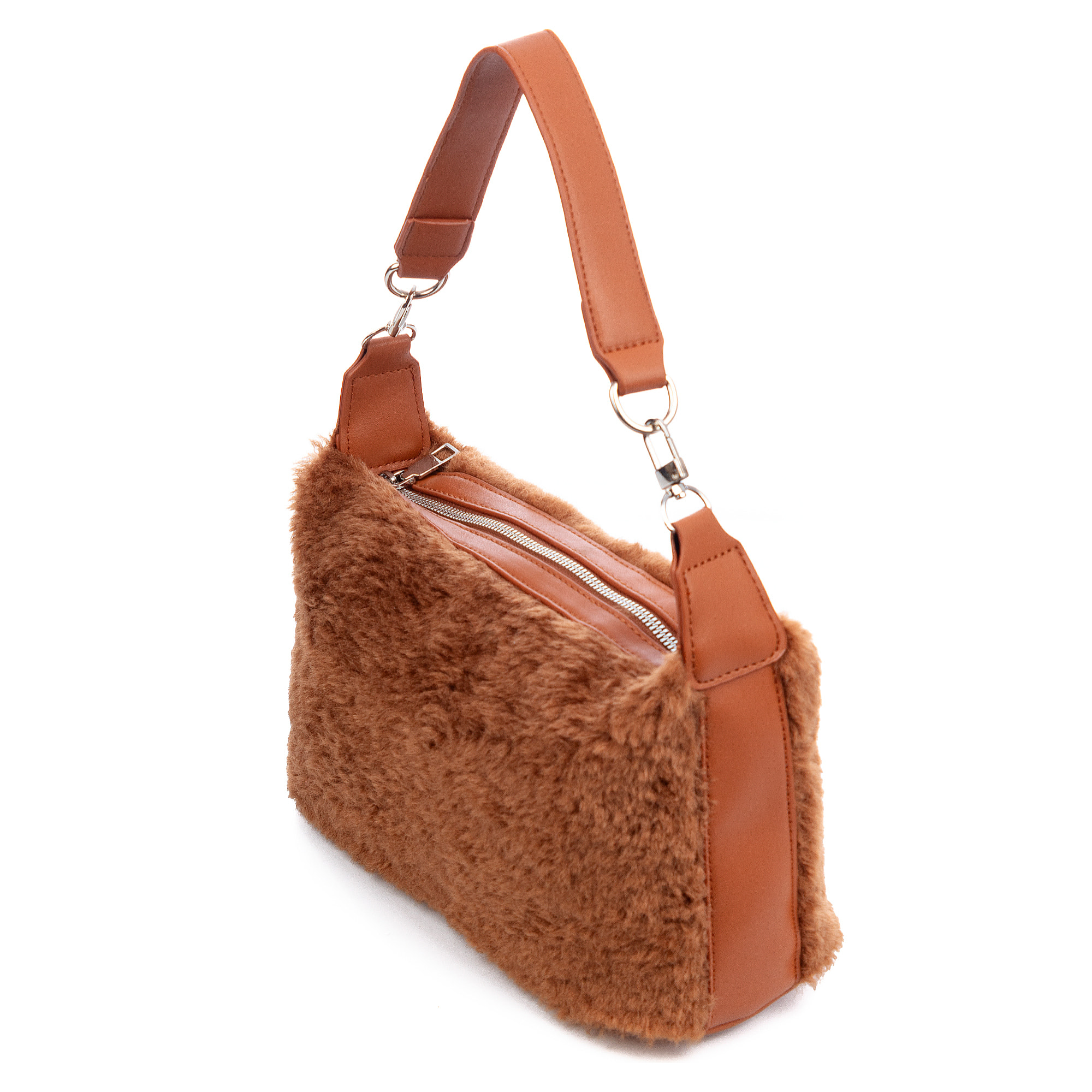 Atzara bolso de mano de pelo suave.