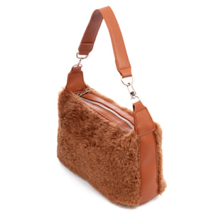 Atzara bolso de mano de pelo suave.