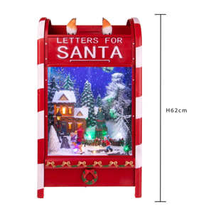 Casetta Posta Di Natale Con Luci, Musica E Movimento. Altezza 62 Cm - Pezzi 1 - 35X62X21,5cm - Colore: Altro - Bianchi Dino - Articoli Natalizi