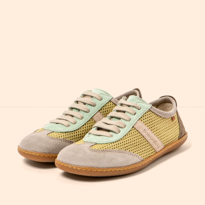 Zapatos N5293 MULTI MATERIAL OLIVE-MENTA/ EL VIAJERO color Olive-menta