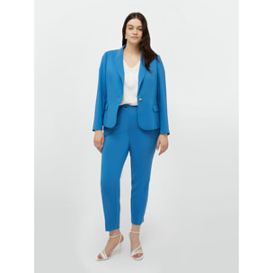 Fiorella Rubino - Pantalones rectos con pinza planchada - Light - blue