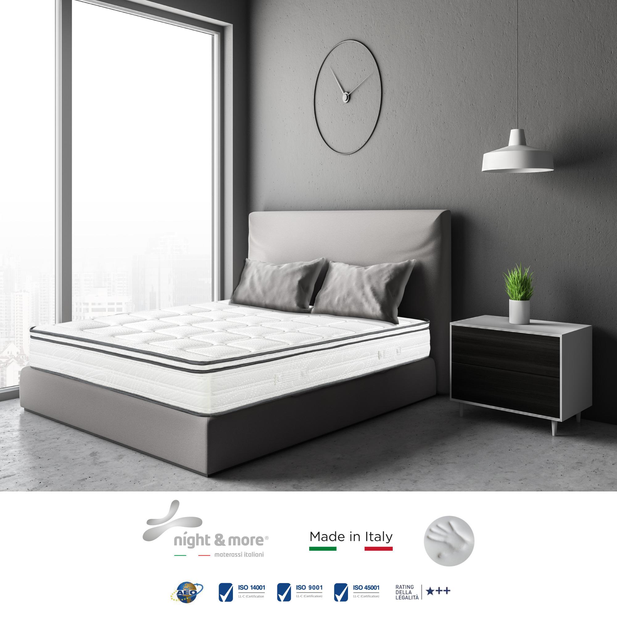 Combinazione: Materasso ''Volare'' 2cm memory foam H25 cm 120x190 con guanciale Aloe vera