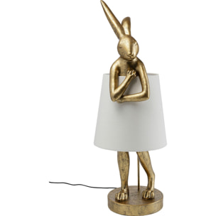 Lampadaire Animal Lapin doré 88cm Kare Design