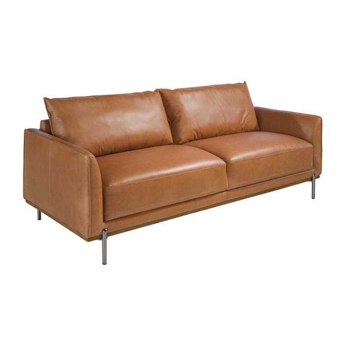 Sofá Angel Cerda 3 plazas en piel de vacuno 210x88x83cm