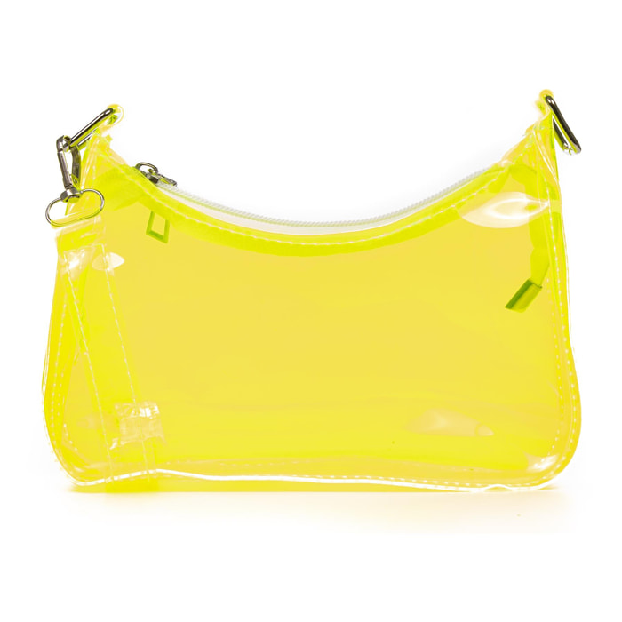 Zerfaliu bolso de hombro mini en PVC transparente.