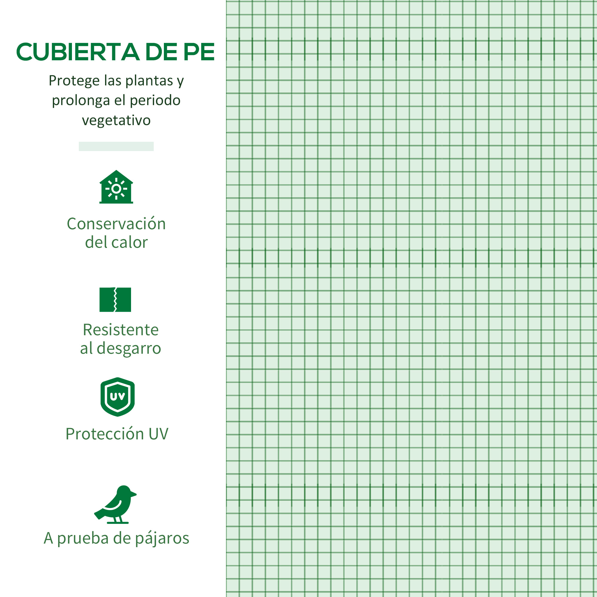 Invernadero de Jardín 180x180x200 cm Invernadero de Túnel Pequeño con Puerta Enrollable y Ventana de Malla para Cultivar Plantas Flores Verde