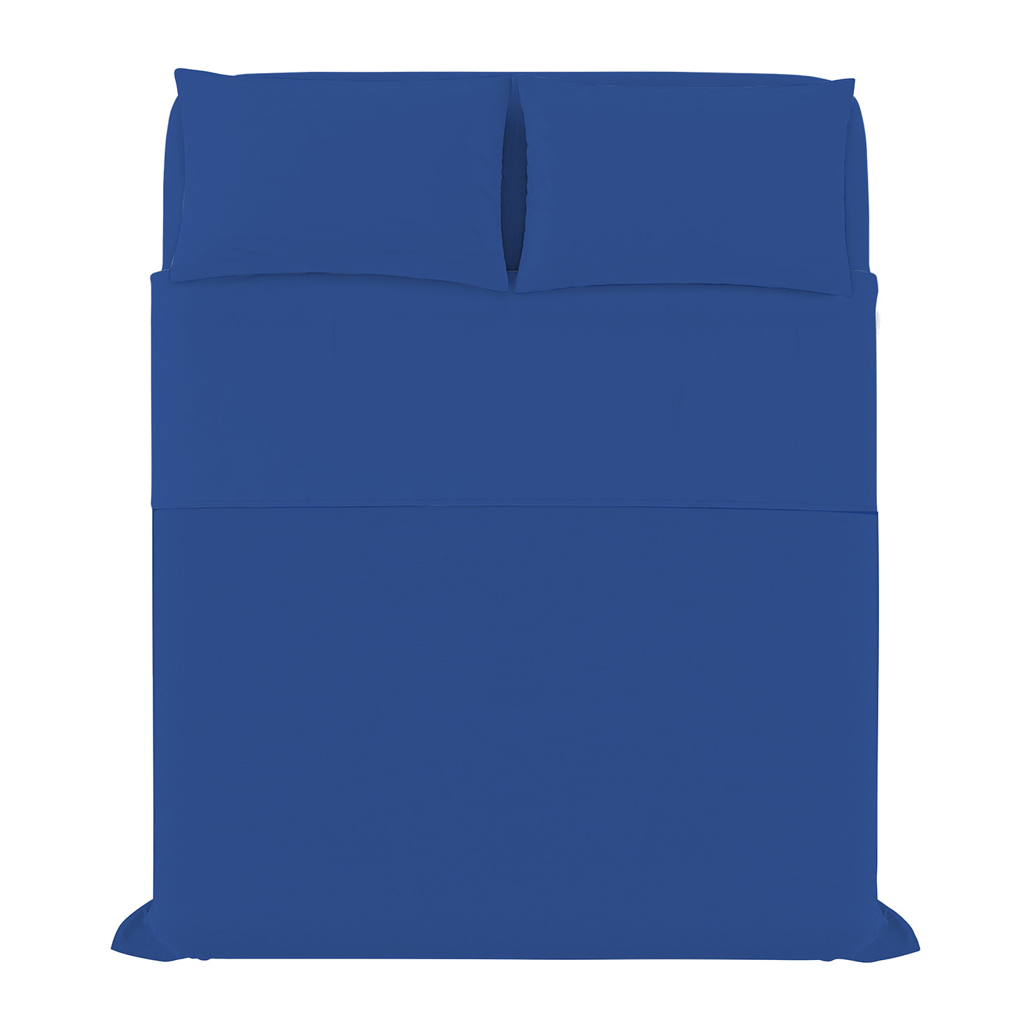 COMPLETO LETTO ELEGANT, 100% Microfibra, No Stiro - BLU ROYAL