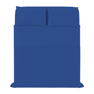 COMPLETO LETTO ELEGANT, 100% Microfibra, No Stiro - BLU ROYAL