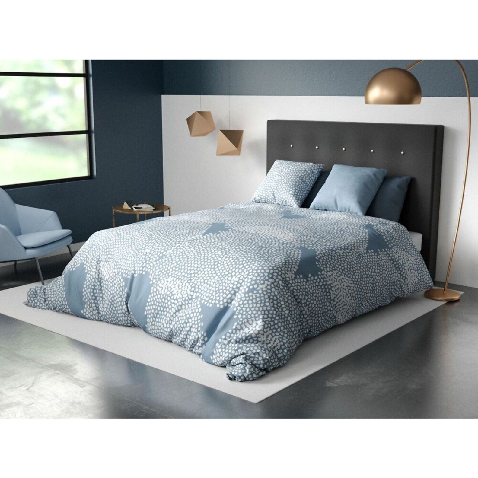 Parure Housse De Couette 3pcs 100% coton 57fils Empreinte
