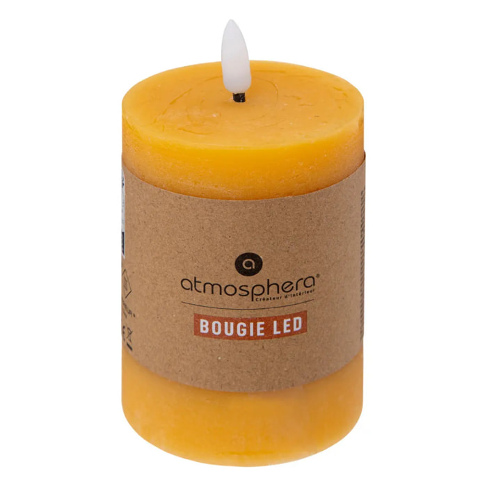 Bougie ronde LED Molia 7x13cm jaune