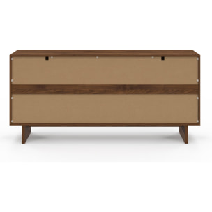 Buffet Yumi 4 portes effet noyer L160cm