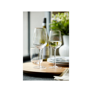 Set de 4 verres à vin blanc Palermo Gold 30 cl