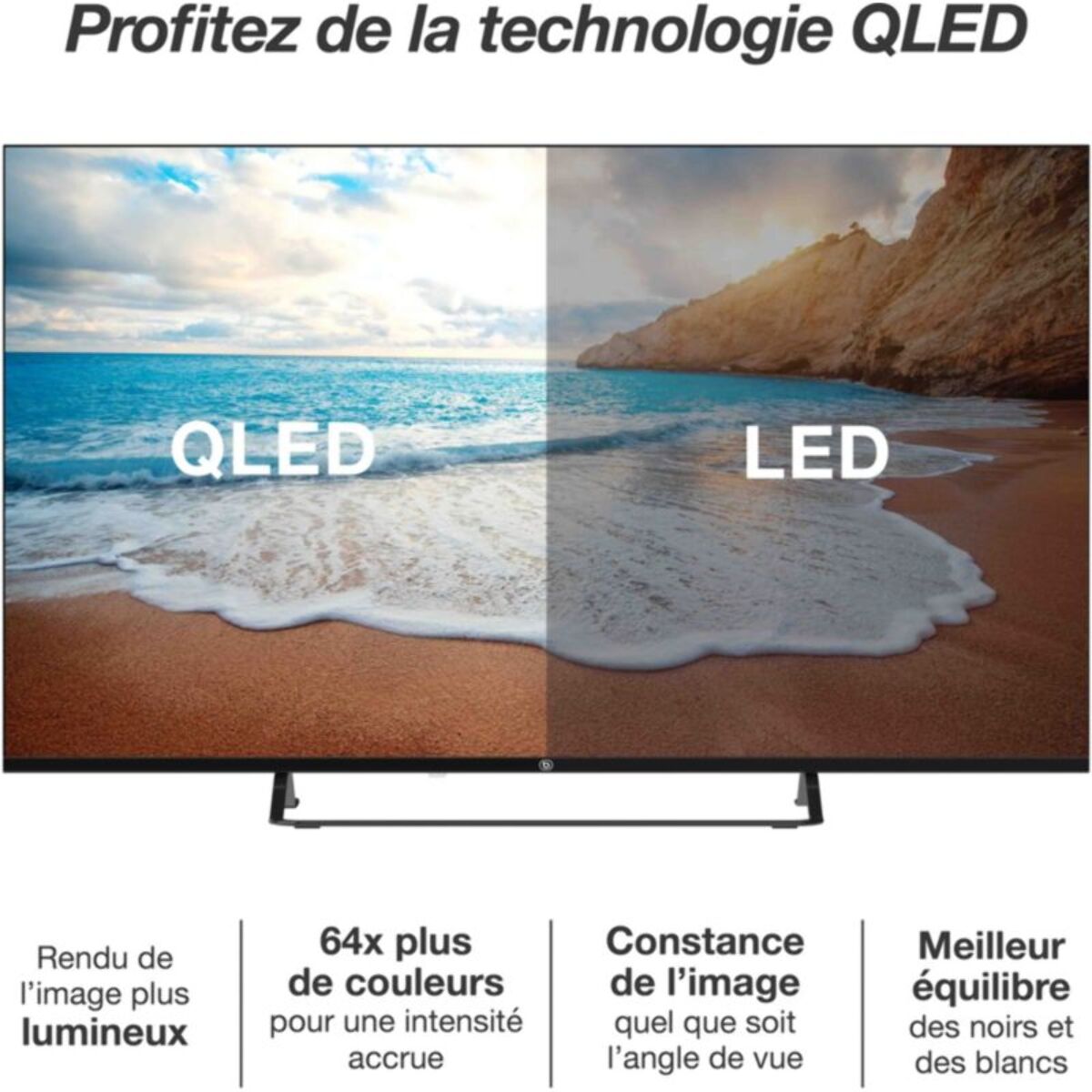 TV QLED ESSENTIELB 55QLED308-55 pouces (139cm)