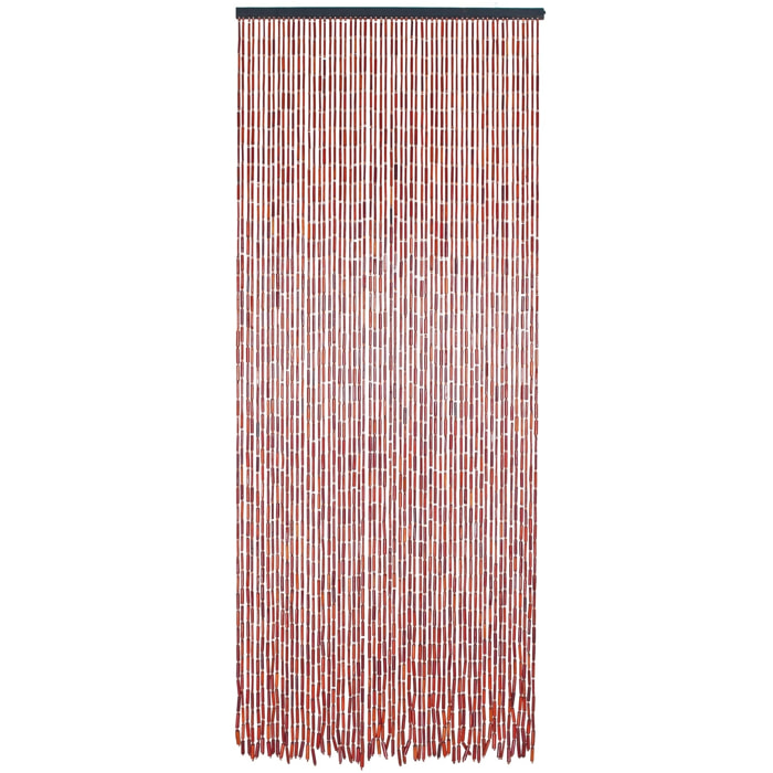 Rideau de porte en bambou et perles de bois - Multicolore