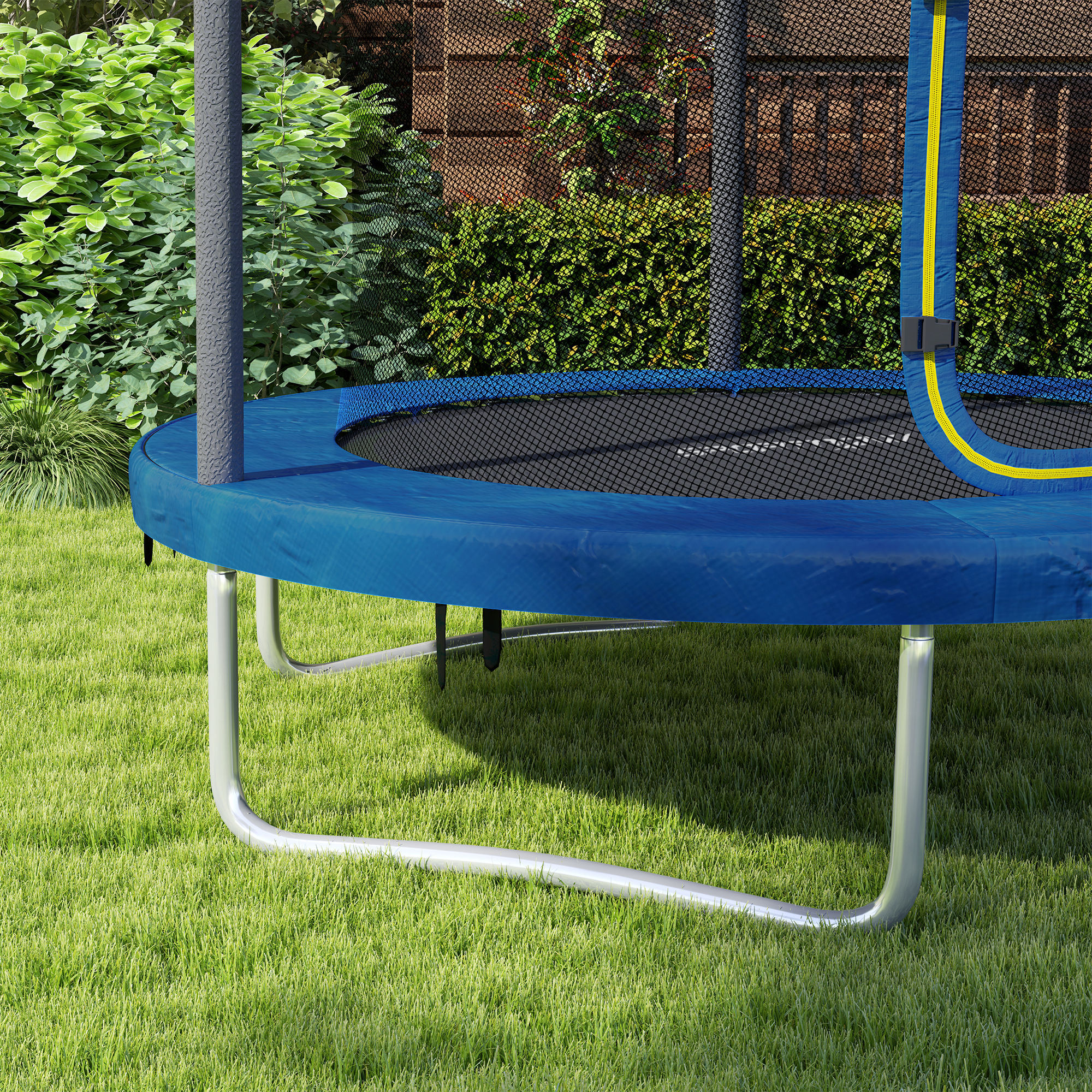 Cama Elástica Infantil Ø183 cm, Trampolín para Niños de +6 Años con Red de Seguridad, Barras Acolchadas, Funda de Seguridad y Marco de Acero, para Interior y Exterior
