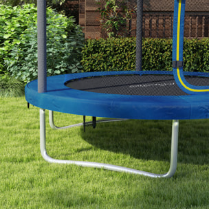 Cama Elástica Infantil Ø183 cm, Trampolín para Niños de +6 Años con Red de Seguridad, Barras Acolchadas, Funda de Seguridad y Marco de Acero, para Interior y Exterior