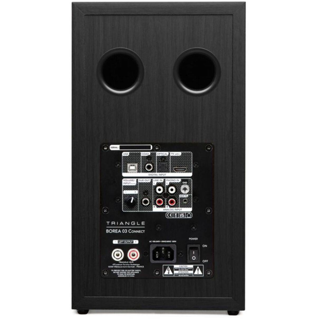 Enceinte bibliothèque active TRIANGLE BR03 Connect Noir