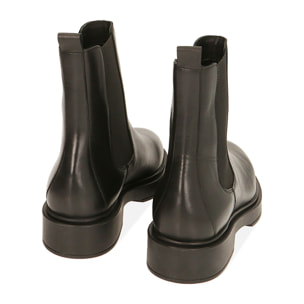 Botines Chelsea de cuero negro