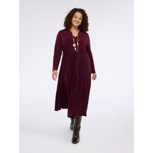 Fiorella Rubino - Vestido camisero POWER - Burgundy