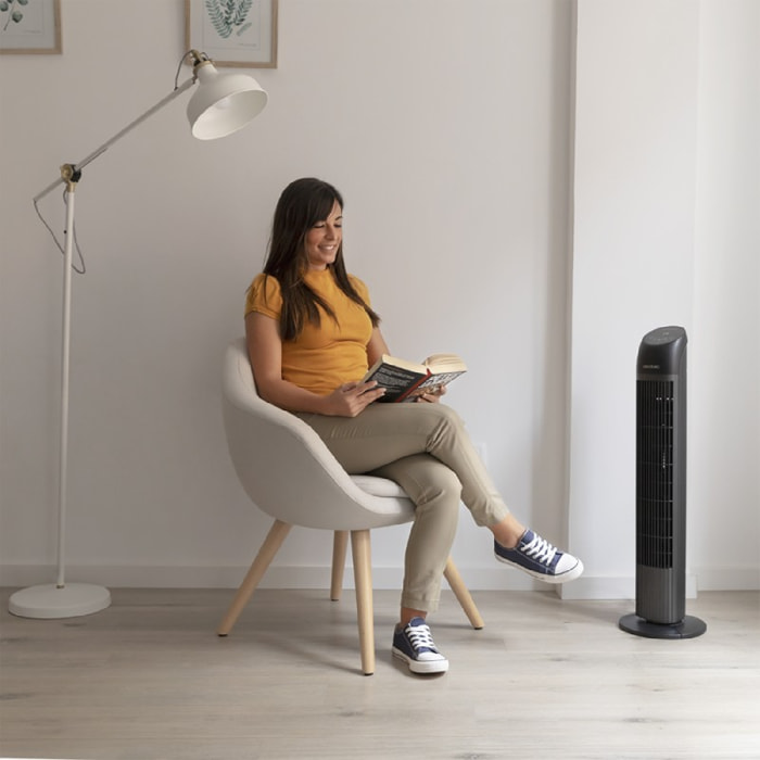 Cecotec Ventilador de Torre con Mando a Distancia y Temporizador EnergySilence 8