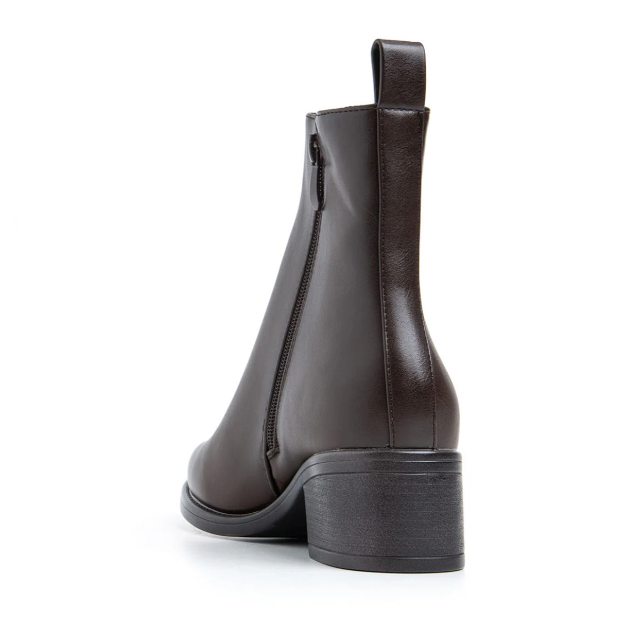 Tronchetto modello chelsea con tacco 4 - MARRONE