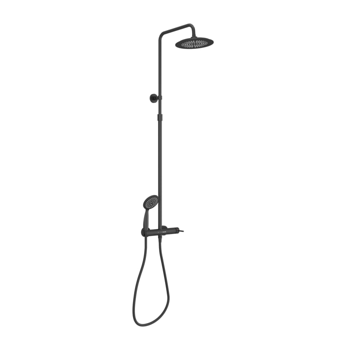 Colonne de douche Mécanique finition Noire Mate - 133x28x52 cm - MOLLY BLACK