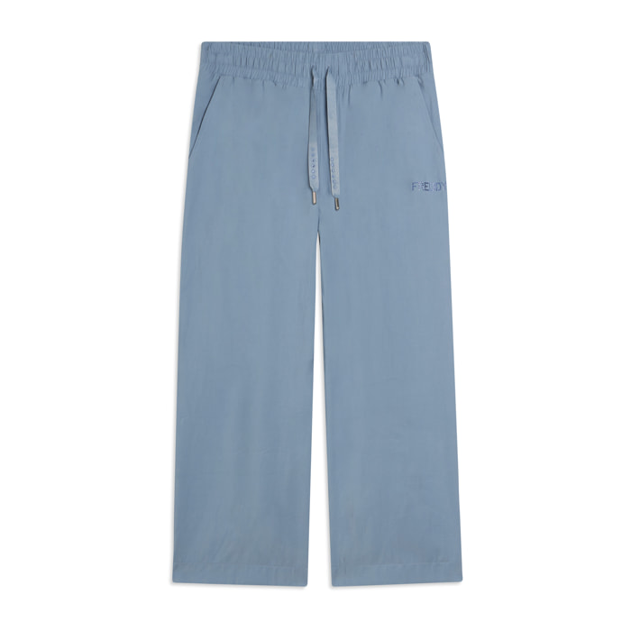 Pantaloni Sportivi Cropped con gamba Wide Leg e strass