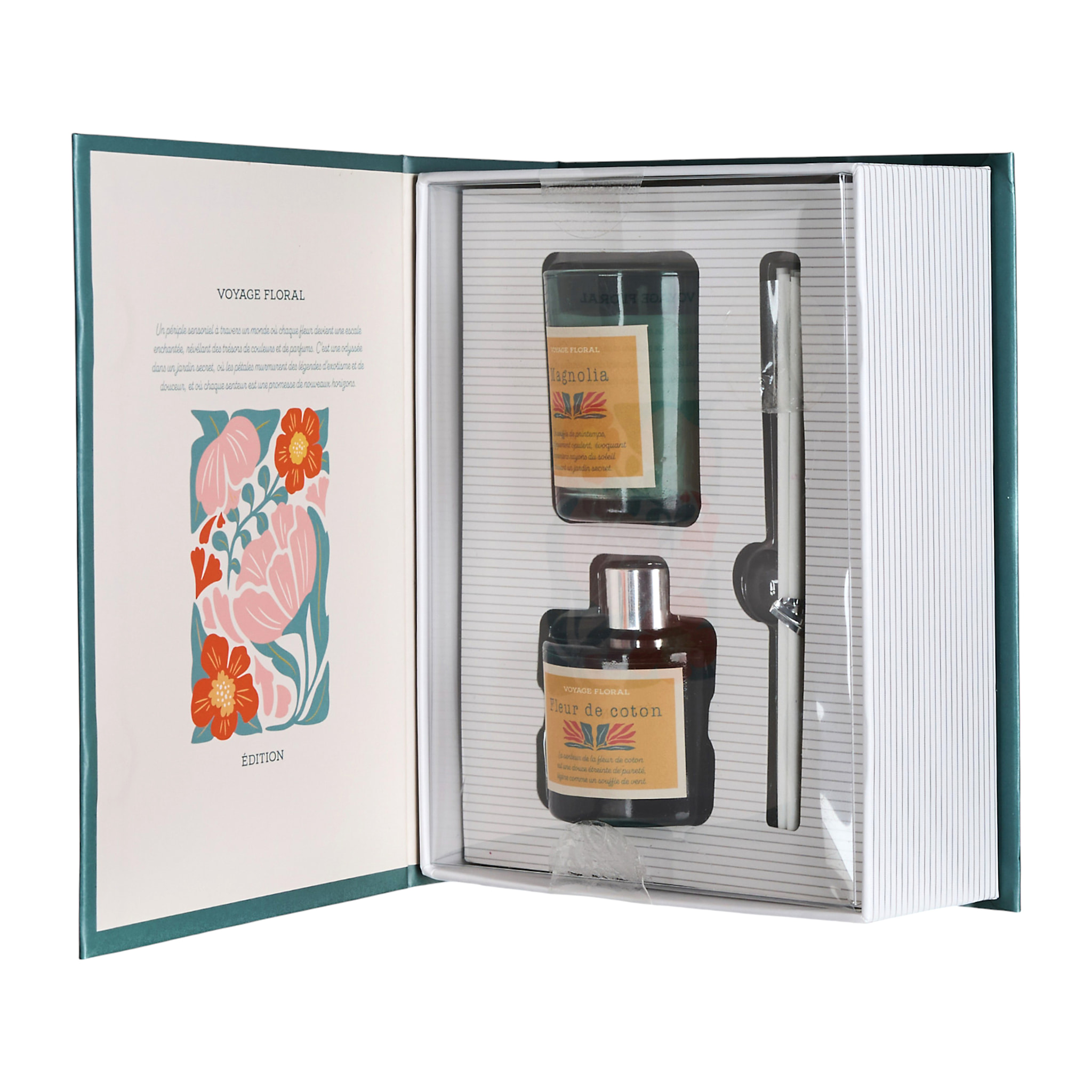 Bougie Parfumee Et Diffuseur Coffret Flower