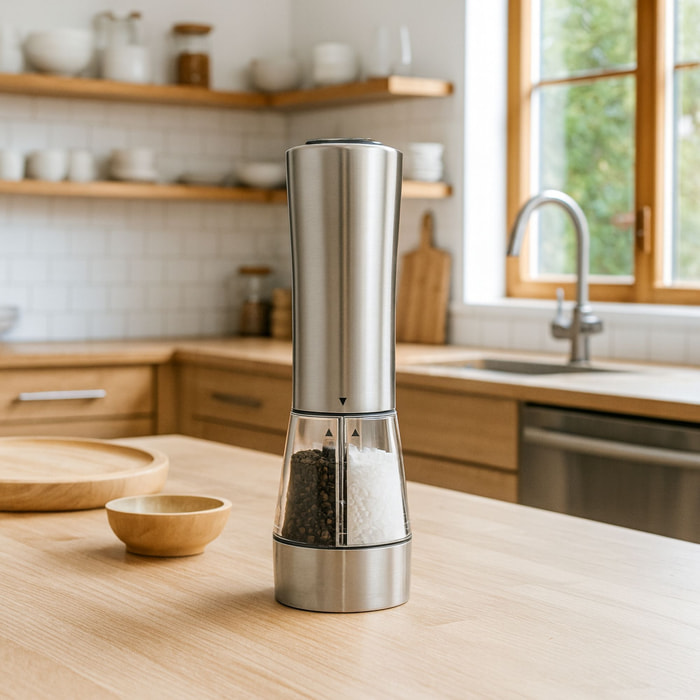 Moulin à sel et à poivre 2 en 1 en acier inoxydable