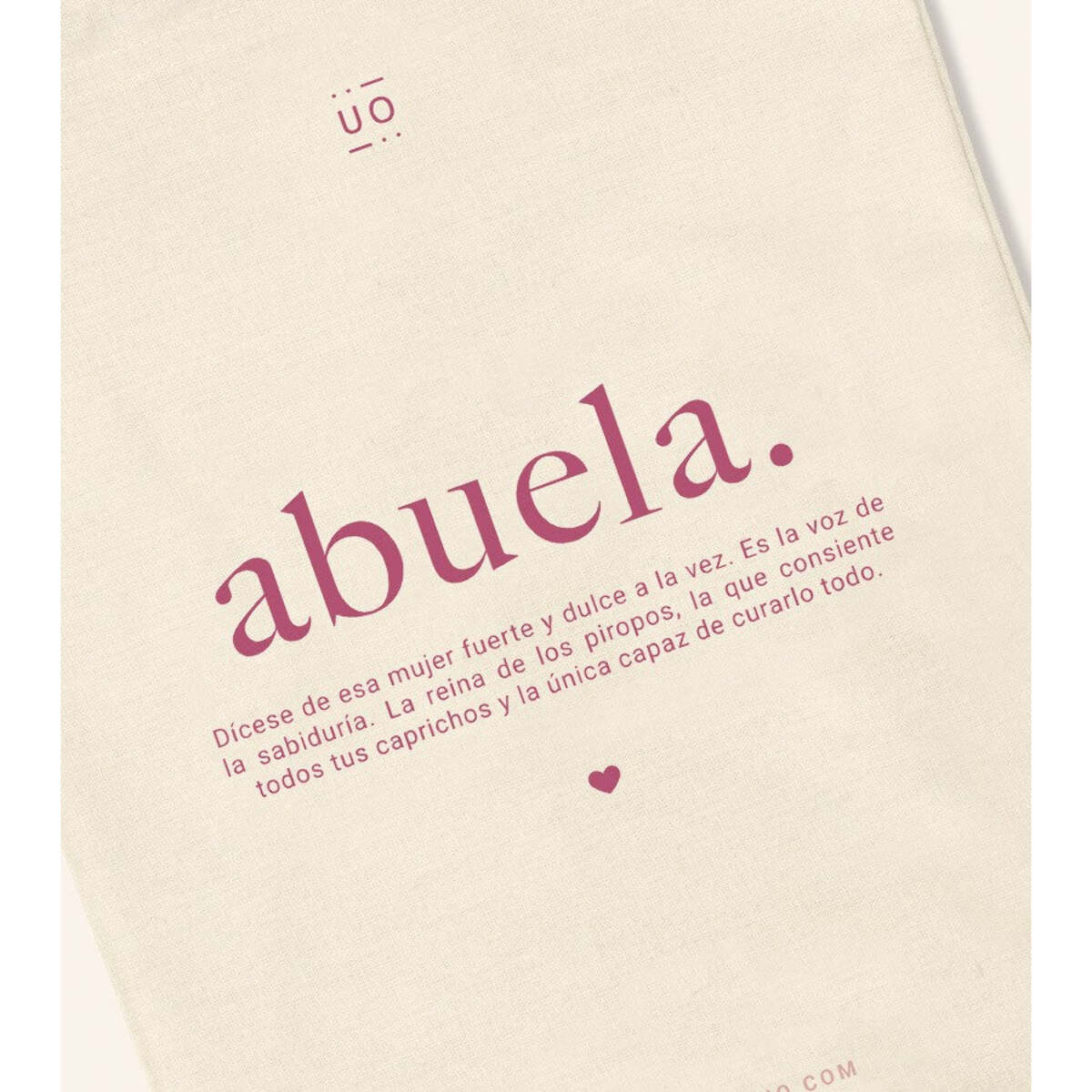 Bolsa tela regalo "Abuela. Definición" Granate