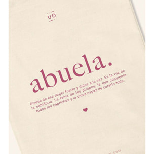 Bolsa tela regalo "Abuela. Definición" Granate