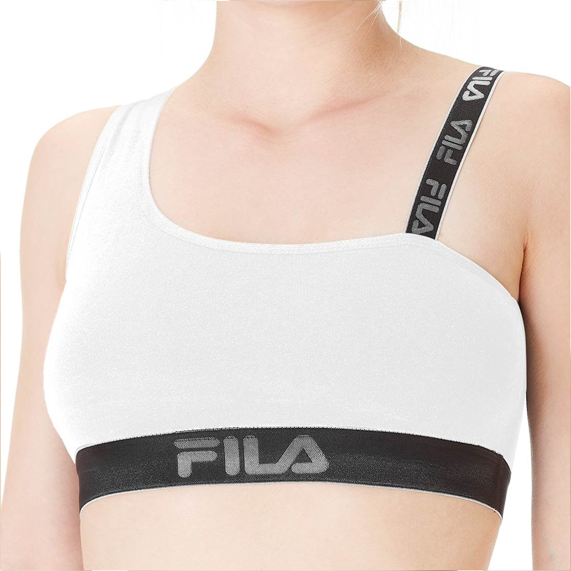 set de 3 Sujetadores deportivo de algodón FILA color blanco