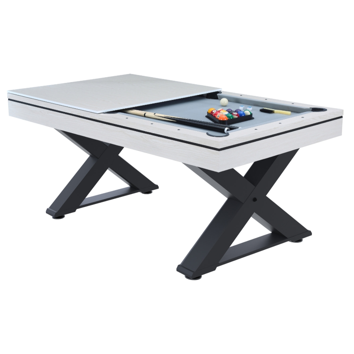 Table multi-jeux, ping-pong et billard en bois blanc ARIZONA