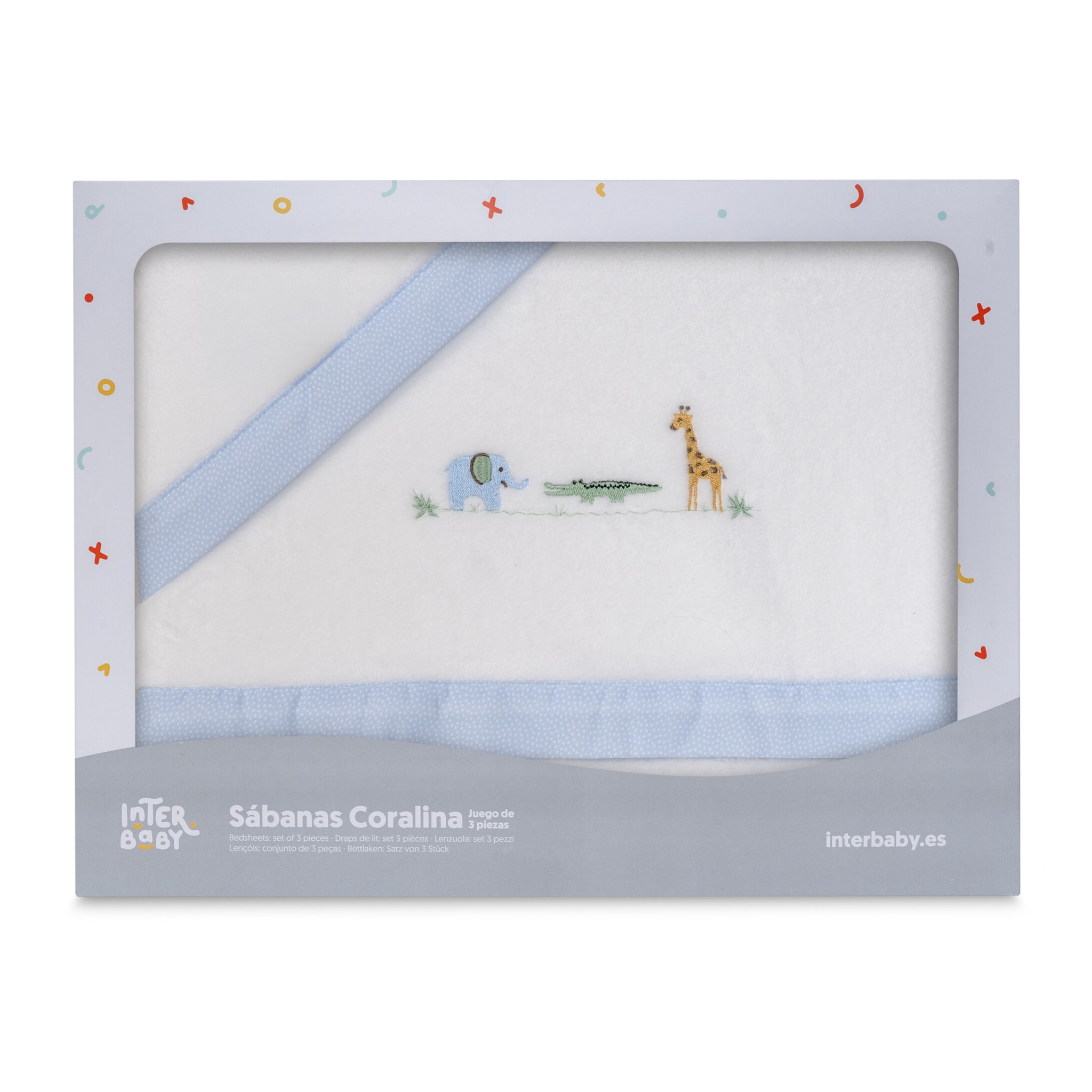 Triptico Coche Coralina Modelo Savanna Jirafa Bco/Azul
