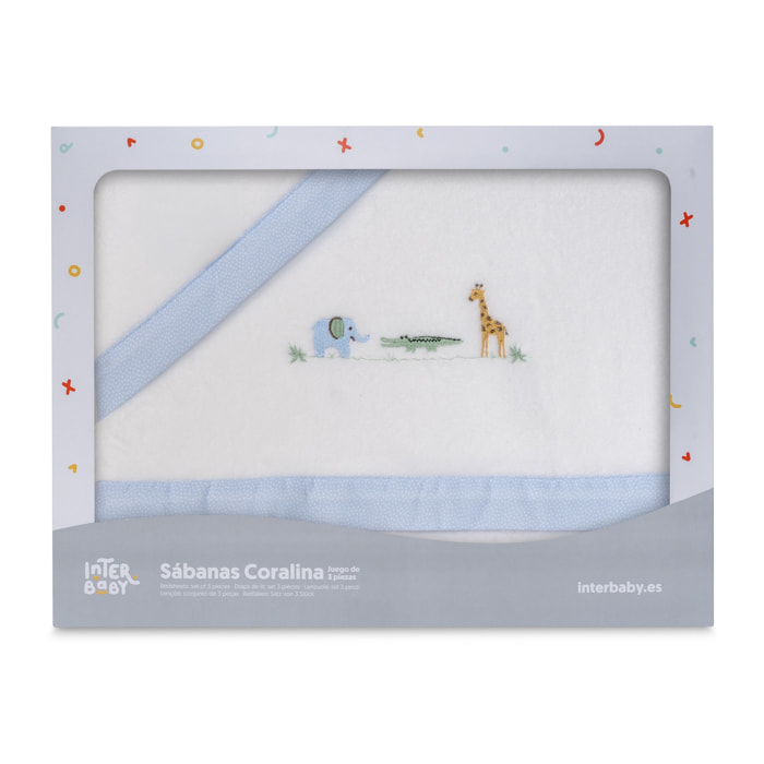 Triptico Coche Coralina Modelo Savanna Jirafa Bco/Azul