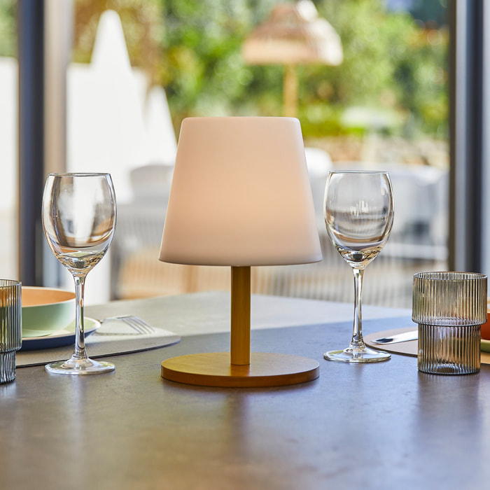 Lampe de table sans fil LED STANDY MINI WOOD H25CM