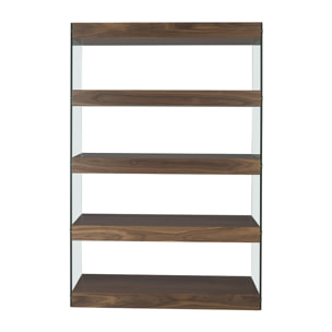 Estantería en DM y cristal 122x38x183cm