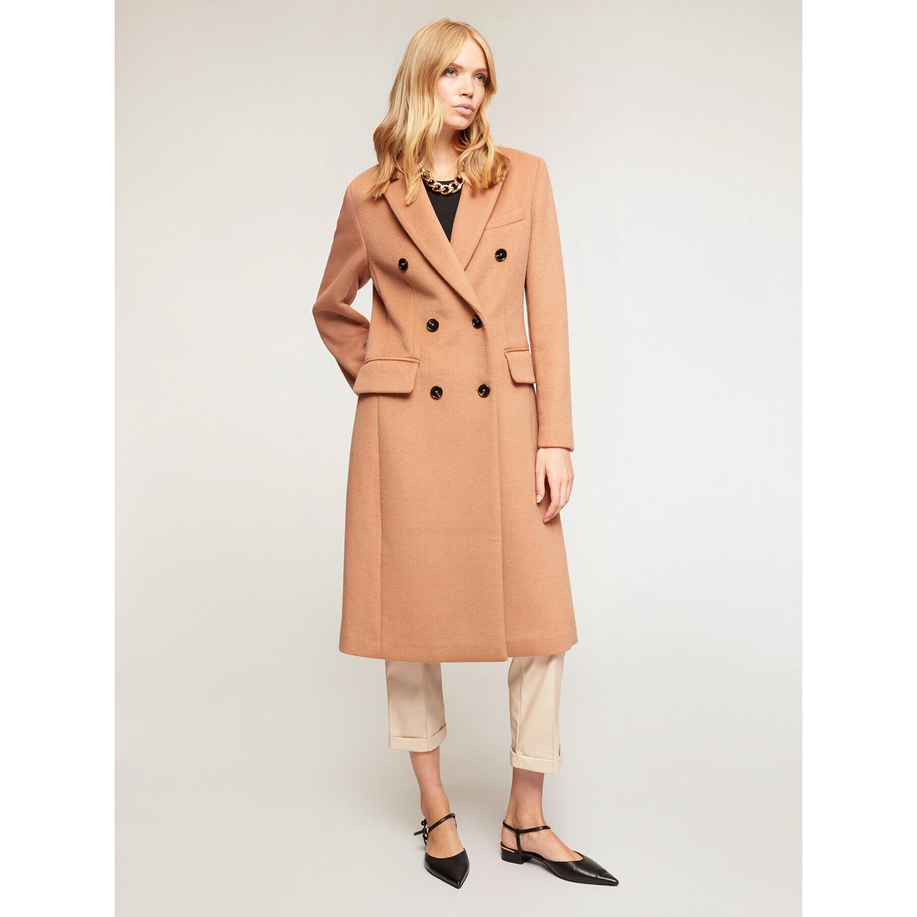 Motivi - Cappotto doppiopetto in panno - Beige