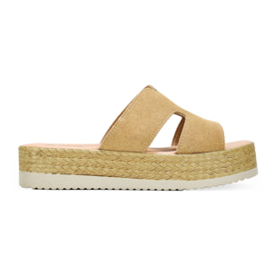 Sandalias de piel marrones con plataforma
