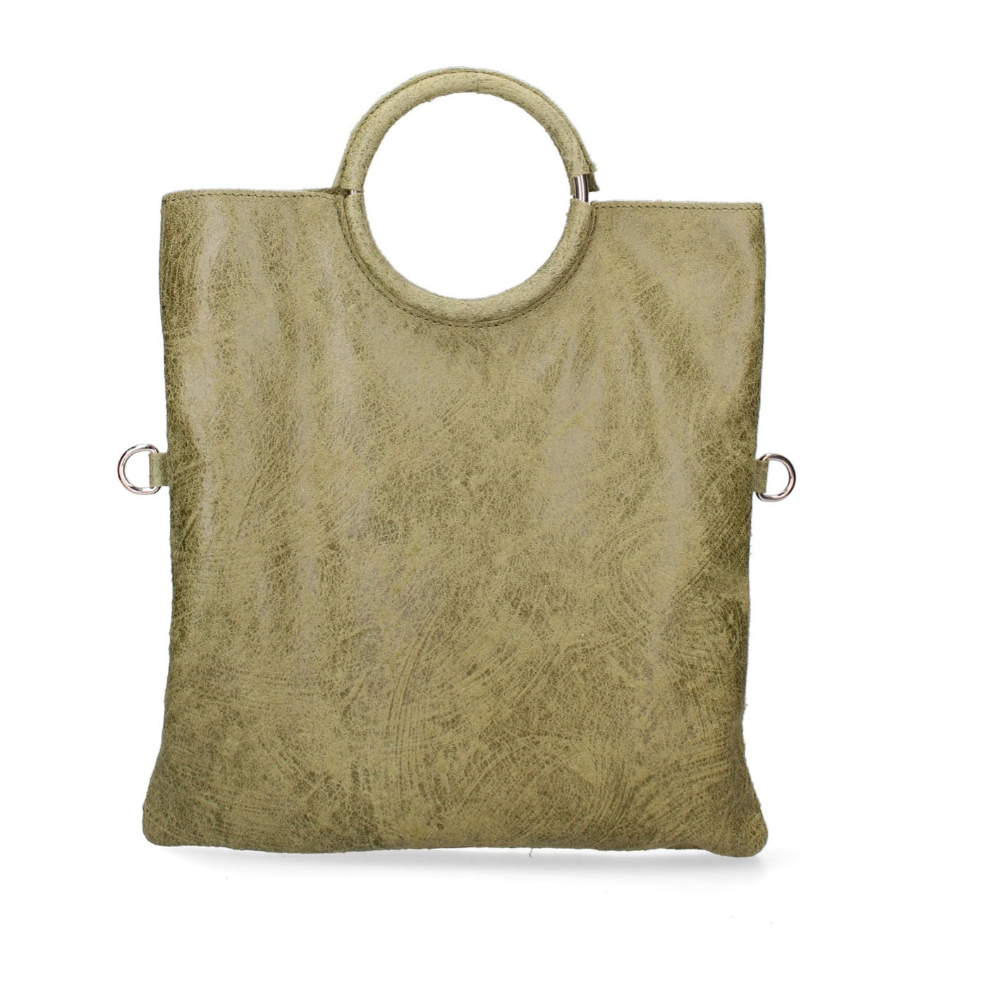 Borsa a mano da donna Made in Italy - Modello Velvet - 100% pelle scamosciata - 29.0 x 30.0 x 1.0 cm