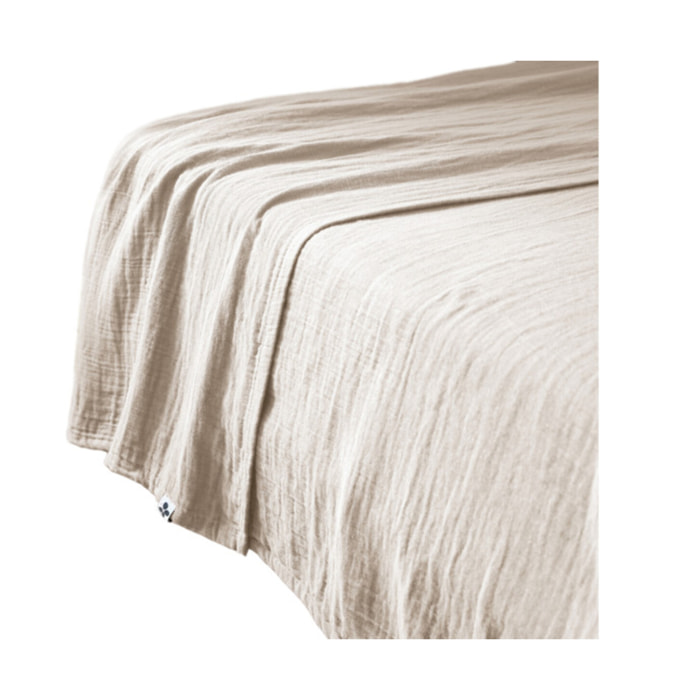 Drap plat en gaze de coton 240 x 300 cm - GAIA