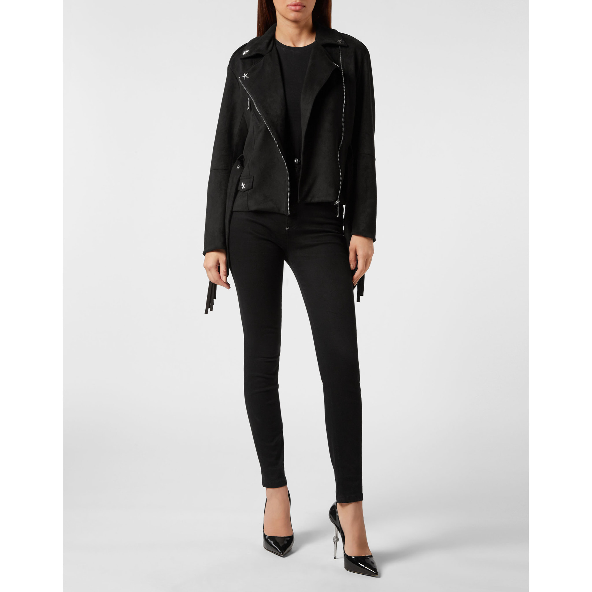 PHILIPP PLEIN Biker Jacket STARS