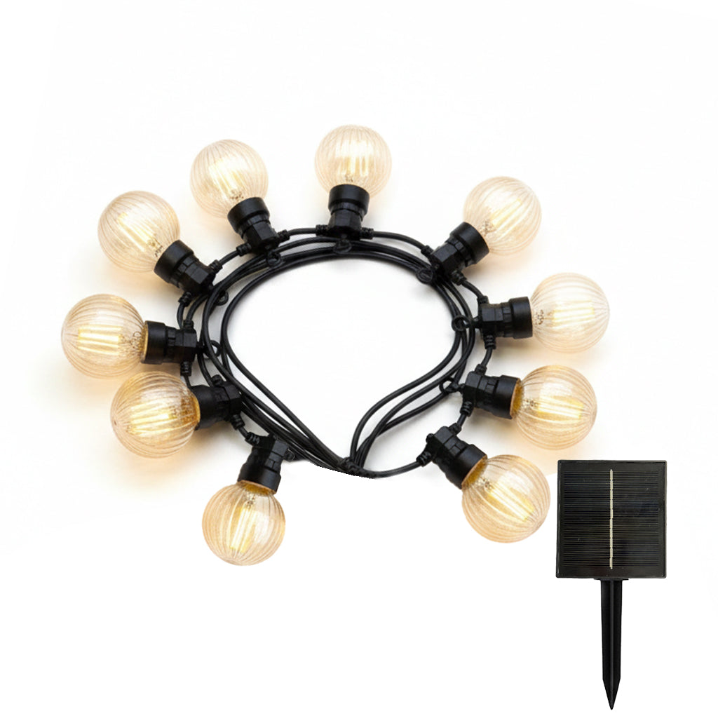 Guirlande solaire BAMBY 10 LED striés 8M