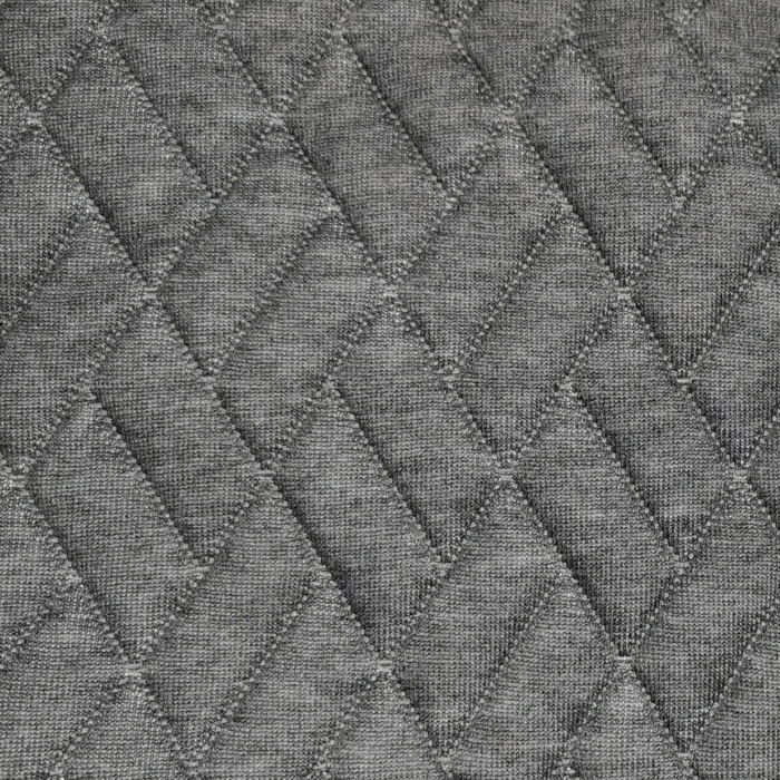 Copridivano texture in rilievo tinta unita melange grigio scuro in polistere