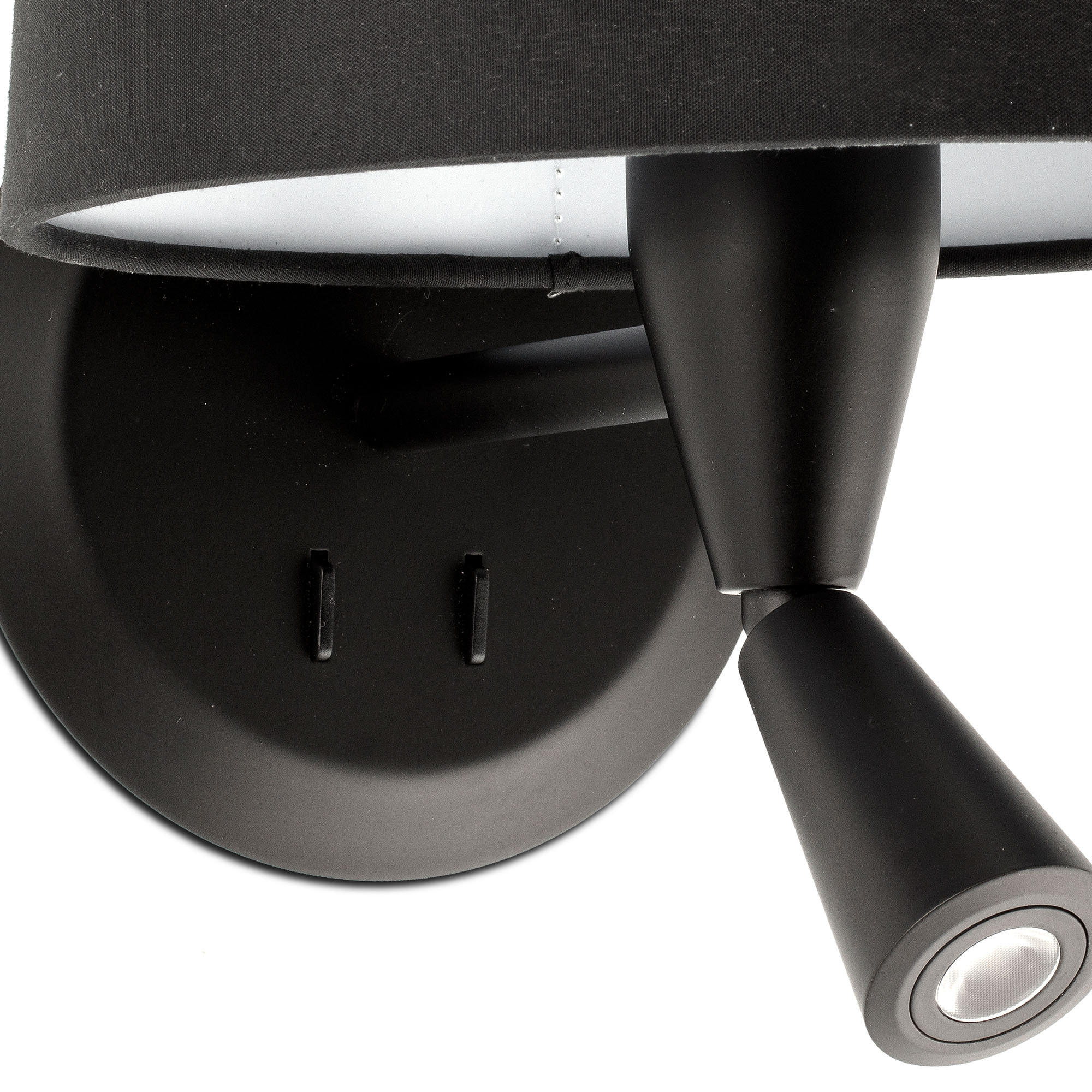 CONGA Lampe applique avec lecteur noire/noire