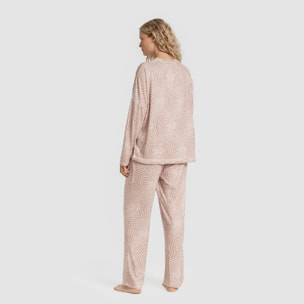 Pigiama lungo da donna secret katy mauve pink