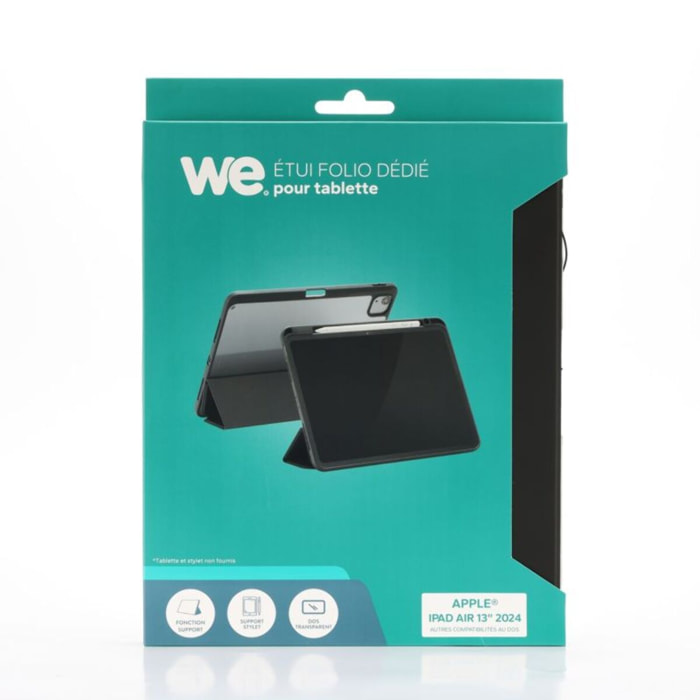 Housse WE iPad AIR 13'' 2024-2025 Noir folio
